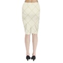 Discreet Cream Plaids Midi Wrap Pencil Skirt View2