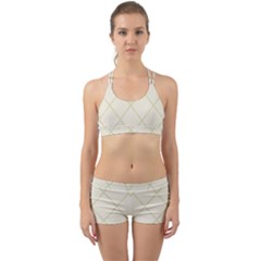 Discreet Cream Plaids Back Web Gym Set by ConteMonfrey