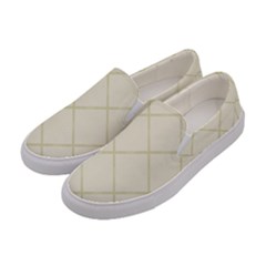 Discreet Cream Plaids Women s Canvas Slip Ons by ConteMonfrey