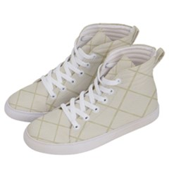 Discreet Cream Plaids Men s Hi-top Skate Sneakers by ConteMonfrey