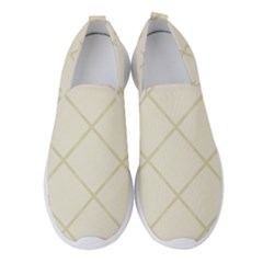 Discreet Cream Plaids Women s Slip On Sneakers by ConteMonfrey