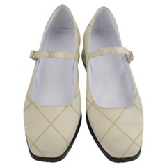 Discreet Cream Plaids Women s Mary Jane Shoes by ConteMonfrey