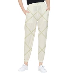 Discreet Cream Plaids Tapered Pants by ConteMonfrey