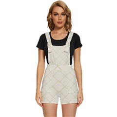 Discreet Cream Plaids Short Overalls by ConteMonfrey