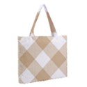 Clean brown white plaids Medium Tote Bag View2