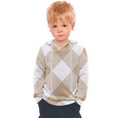 Clean Brown White Plaids Kids  Overhead Hoodie by ConteMonfrey