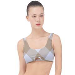 Clean Brown White Plaids The Little Details Bikini Top by ConteMonfrey