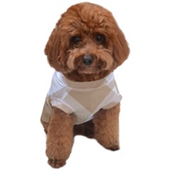 Clean Brown White Plaids Dog T-shirt by ConteMonfrey