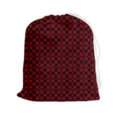 Diagonal Red Plaids Drawstring Pouch (2xl) by ConteMonfrey