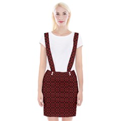 Diagonal Red Plaids Braces Suspender Skirt by ConteMonfrey