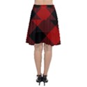 Black and dark red plaids Chiffon Wrap Front Skirt View2