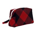 Black and dark red plaids Wristlet Pouch Bag (Medium) View1