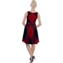 Black and dark red plaids Knee Length Skater Dress View2