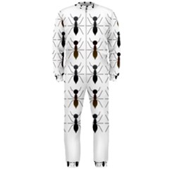 Ants Insect Pattern Cartoon Ant Animal Onepiece Jumpsuit (men) by Ravend