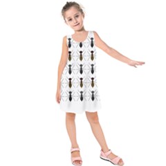 Ants Insect Pattern Cartoon Ant Animal Kids  Sleeveless Dress by Ravend