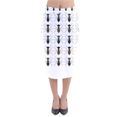 Ants Insect Pattern Cartoon Ant Animal Velvet Midi Pencil Skirt by Ravend