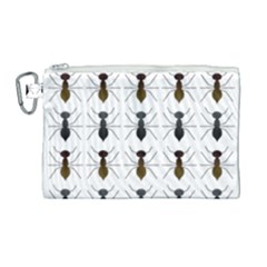 Ants Insect Pattern Cartoon Ant Animal Canvas Cosmetic Bag (large) by Ravend