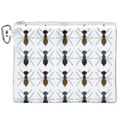 Ants Insect Pattern Cartoon Ant Animal Canvas Cosmetic Bag (xxl) by Ravend