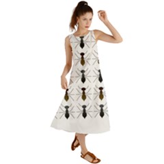 Ants Insect Pattern Cartoon Ant Animal Summer Maxi Dress by Ravend