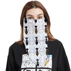 Ants Insect Pattern Cartoon Ant Animal Face Covering Bandana (triangle) by Ravend