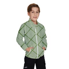 Discreet Green Plaids Kids  Windbreaker by ConteMonfrey