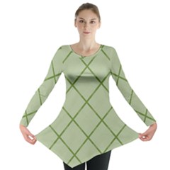 Discreet Green Plaids Long Sleeve Tunic  by ConteMonfrey