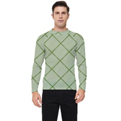 Discreet Green Plaids Men s Long Sleeve Rash Guard by ConteMonfrey