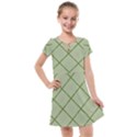 Discreet Green Plaids Kids  Cross Web Dress View1