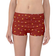 Red Yellow Love Heart Valentine Boyleg Bikini Bottoms by Ravend