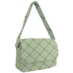 Discreet Green Plaids Courier Bag by ConteMonfrey