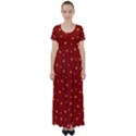 Red Yellow Love Heart Valentine High Waist Short Sleeve Maxi Dress View1