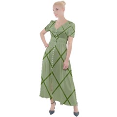 Discreet Green Plaids Button Up Short Sleeve Maxi Dress by ConteMonfrey