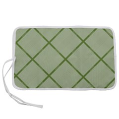 Discreet Green Plaids Pen Storage Case (m) by ConteMonfrey