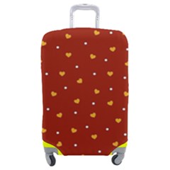 Red Yellow Love Heart Valentine Luggage Cover (medium) by Ravend