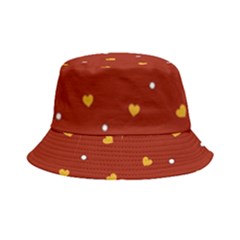 Red Yellow Love Heart Valentine Bucket Hat by Ravend