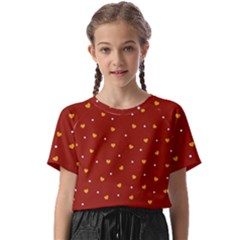 Red Yellow Love Heart Valentine Kids  Basic Tee by Ravend