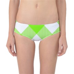 Neon Green And White Plaids Classic Bikini Bottoms by ConteMonfrey