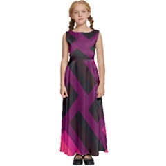 Background Pattern Texture Design Kids  Satin Sleeveless Maxi Dress by Ravend