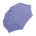 Blue Small diagonal Plaids   Folding Umbrellas View2