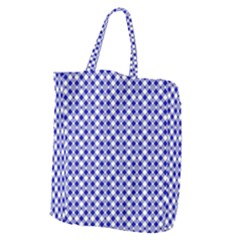 Blue Small Diagonal Plaids   Giant Grocery Tote by ConteMonfrey