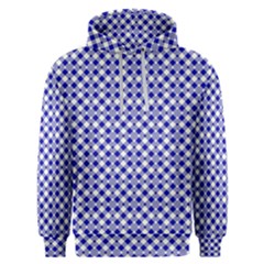 Blue Small Diagonal Plaids   Men s Overhead Hoodie by ConteMonfrey