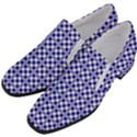 Blue Small diagonal Plaids   Women Slip On Heel Loafers View2