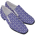 Blue Small diagonal Plaids   Women Slip On Heel Loafers View3