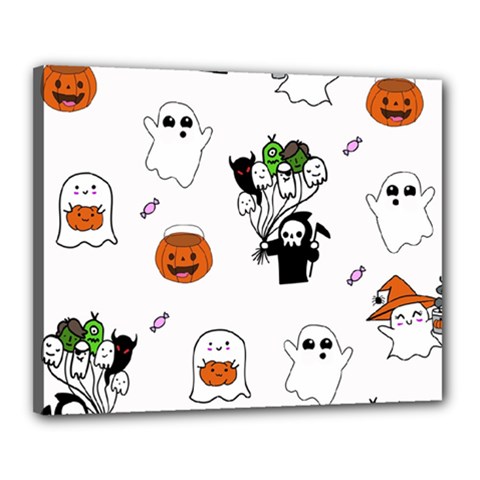 Halloween Jack O Lantern Vector Canvas 20  X 16  (stretched) by Ravend