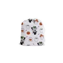 Halloween Jack O Lantern Vector Drawstring Pouch (xs) by Ravend