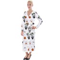 Halloween Jack O Lantern Vector Velvet Maxi Wrap Dress View1