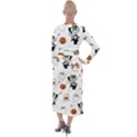 Halloween Jack O Lantern Vector Velvet Maxi Wrap Dress View2