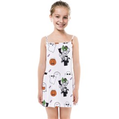 Halloween Jack O Lantern Vector Kids  Summer Sun Dress by Ravend