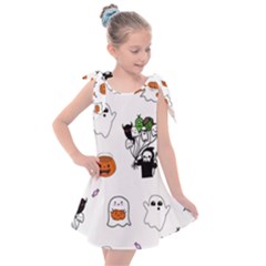 Halloween Jack O Lantern Vector Kids  Tie Up Tunic Dress by Ravend