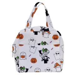 Halloween Jack O Lantern Vector Boxy Hand Bag by Ravend